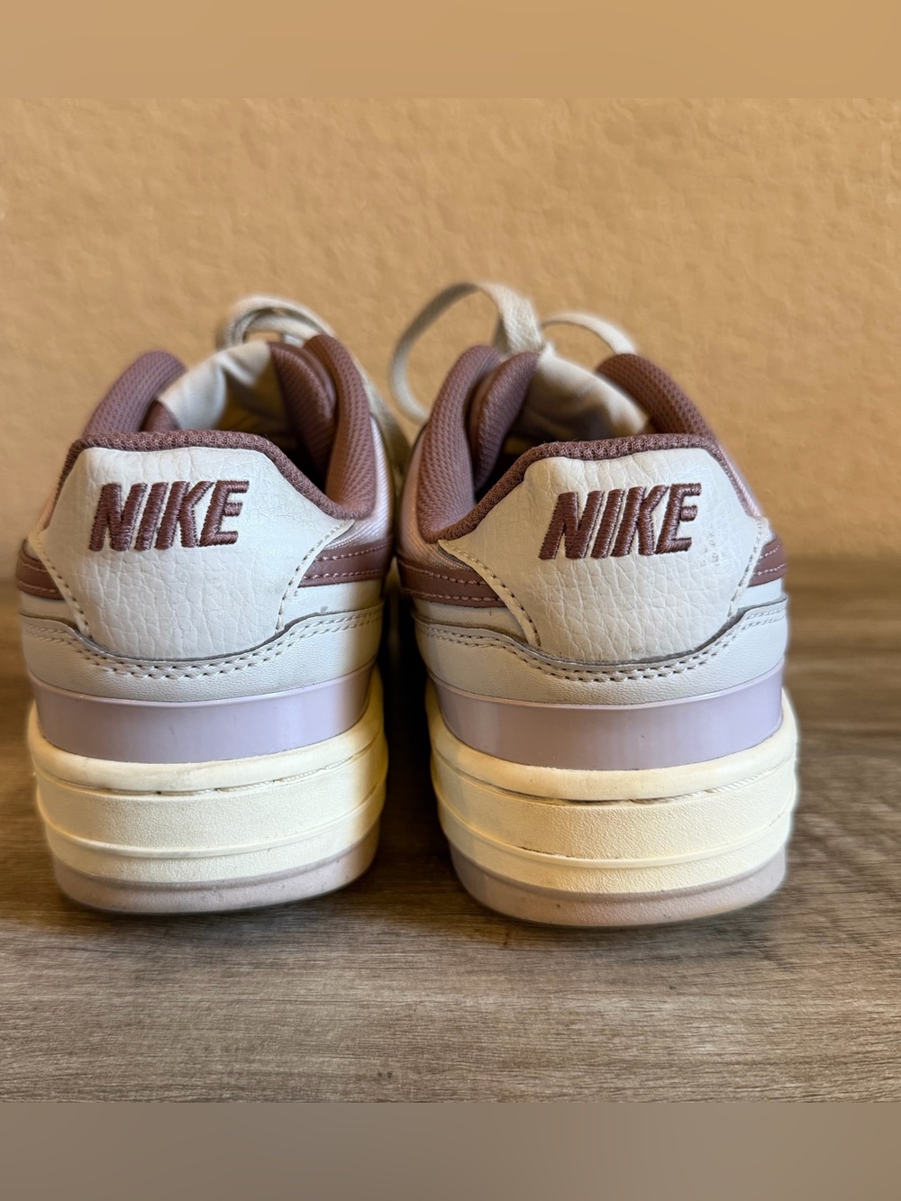 Nike Women's Gamma Force sneakers in light bone and smokey mauve colorway - Picture 5 of 11